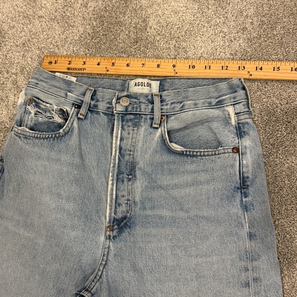 Agolde 90'S MID RISE STRAIGHT IN ALTER blue size 25 EUC - Picture 8 of 10